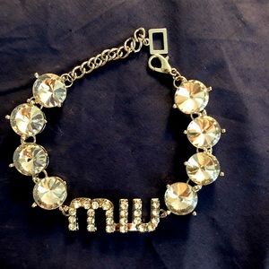 $750 Miu Miu silver bracelet